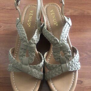 Braided design strappy sandals